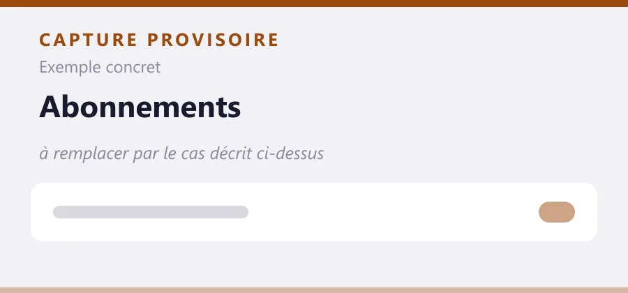 Maquette provisoire de mise en page, à remplacer par une capture de le cas décrit ci-dessus.