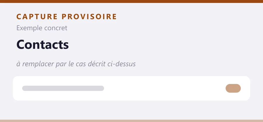 Maquette provisoire de mise en page, à remplacer par une capture de le cas décrit ci-dessus.