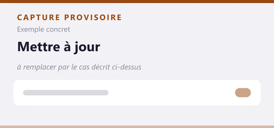 Maquette provisoire de mise en page, à remplacer par une capture de le cas décrit ci-dessus.