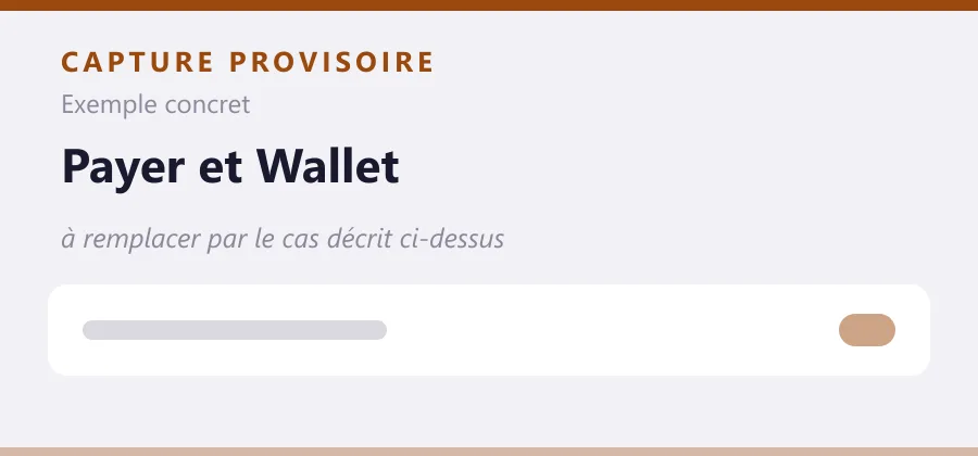 Maquette provisoire de mise en page, à remplacer par une capture de le cas décrit ci-dessus.